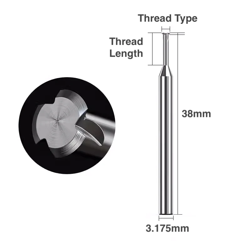 Thread Milling Bit - 1/8″ Shank - Image 3