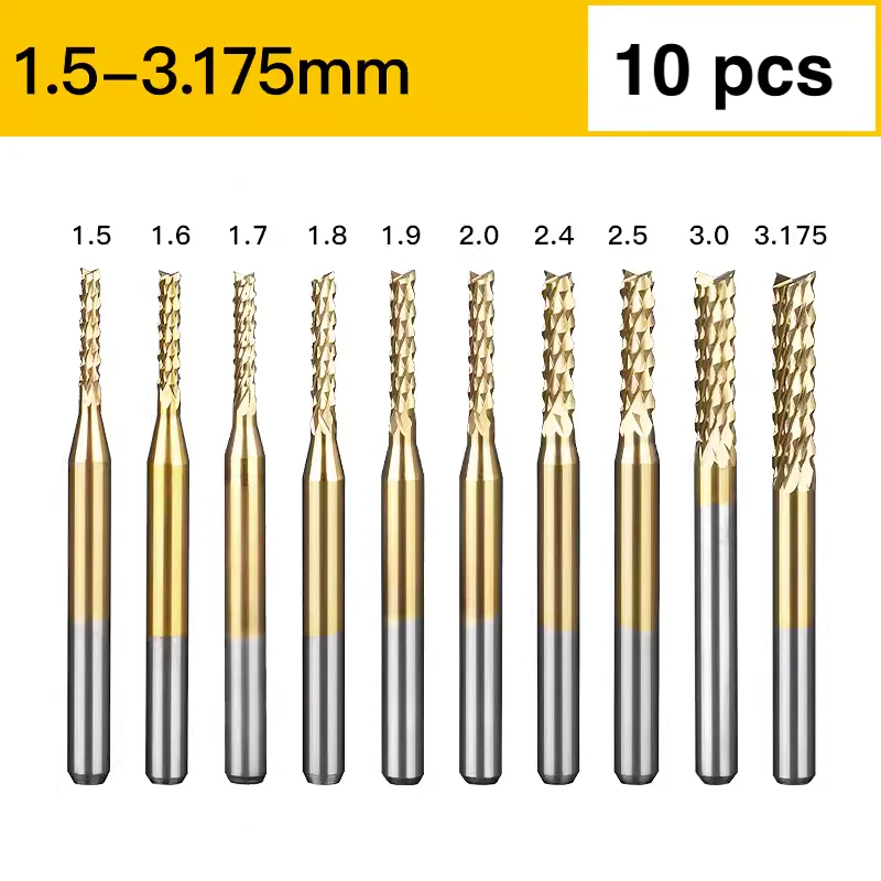 TiN Coating Corn Bit - 1/8″ Shank - Image 5